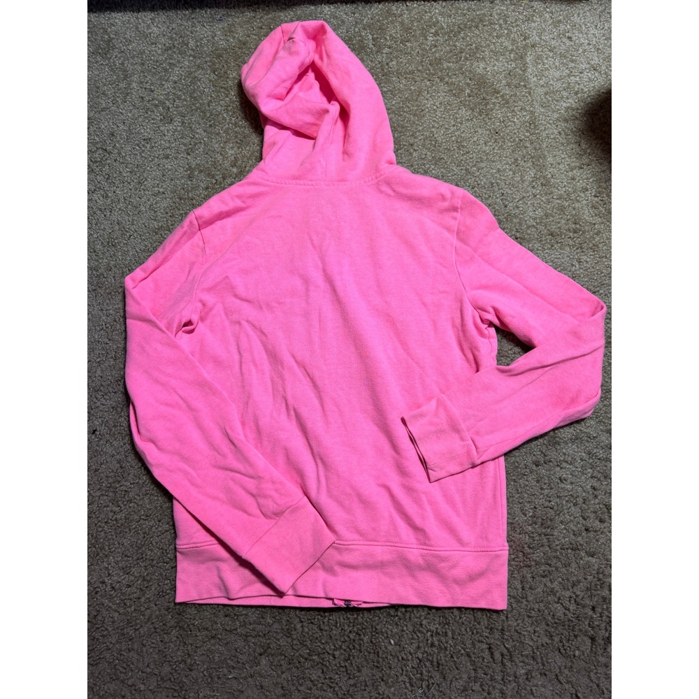 Justice Girls Pink Dance Zip Up Hoodie Glitter Ombre Star Sweatshirt Size 14 - Picture 5 of 5